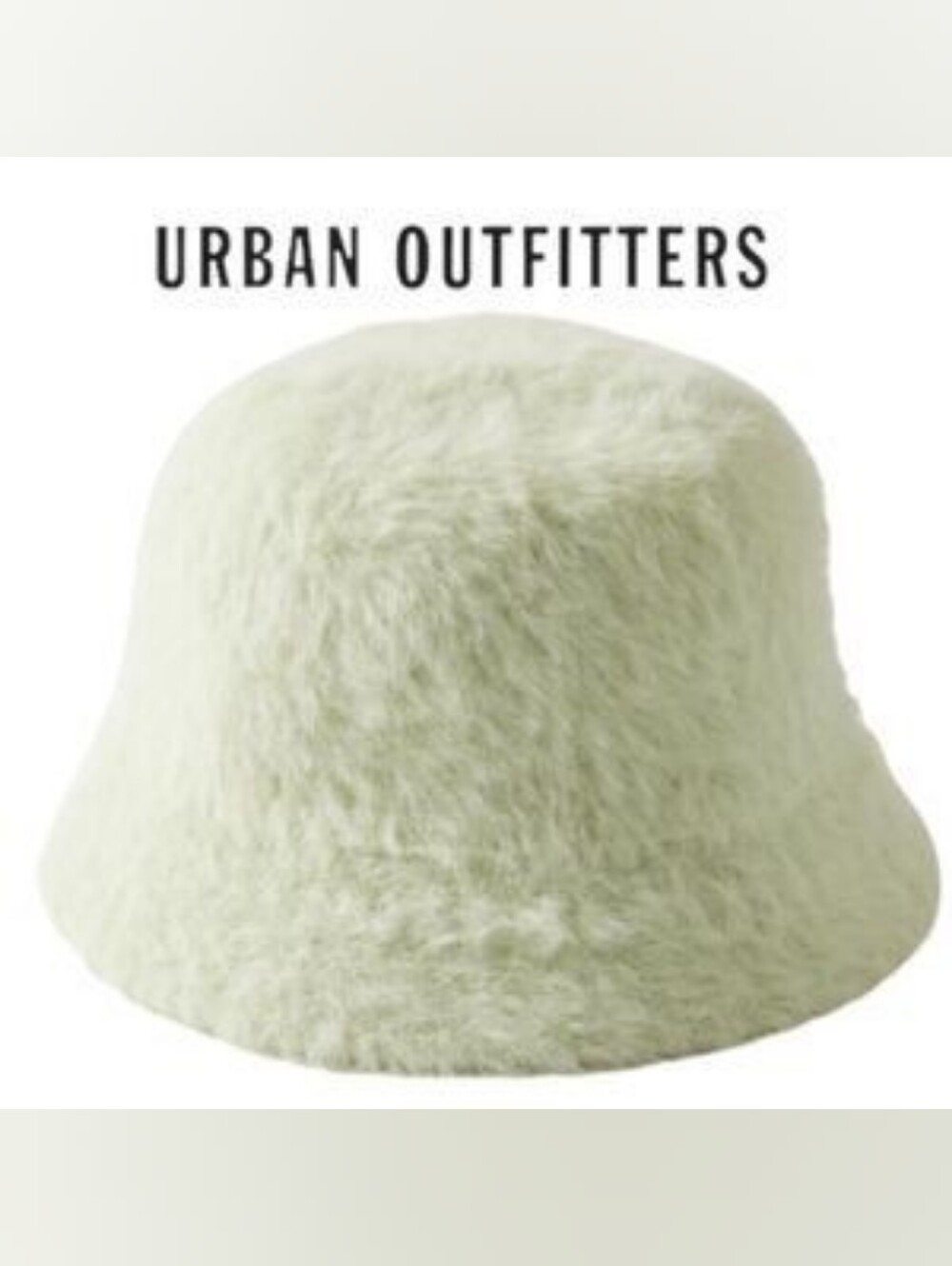 NWOT Urban Outfitters Pale Green Fuzzy Bucket Hat